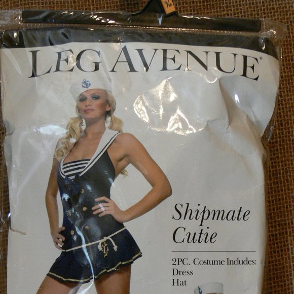 LEG AVENUE 2 PCS Costume Shipmate Cutie S/M